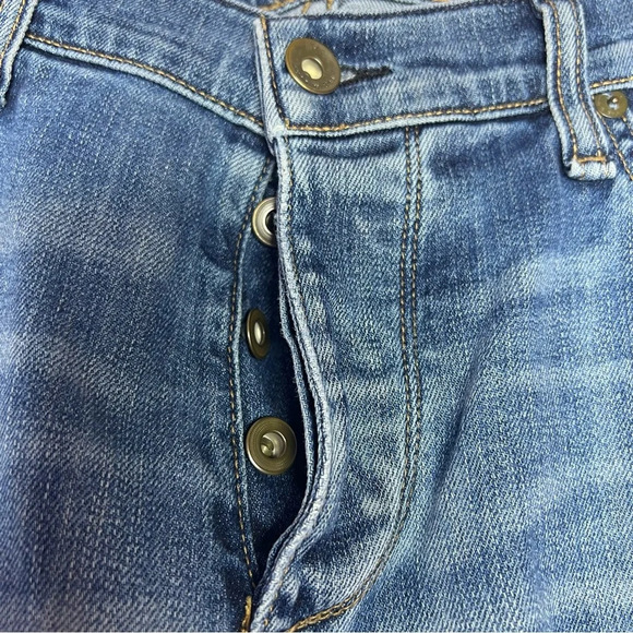 Rag & bone  jeans denim blue distressed with holes luxury soft comfy pants - Picture 11 of 16